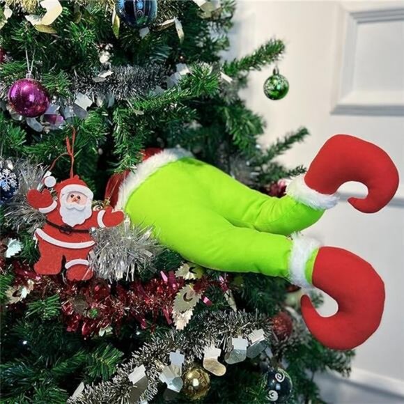 Christmas Elf Body Tree Decor, Christmas Green Monster...